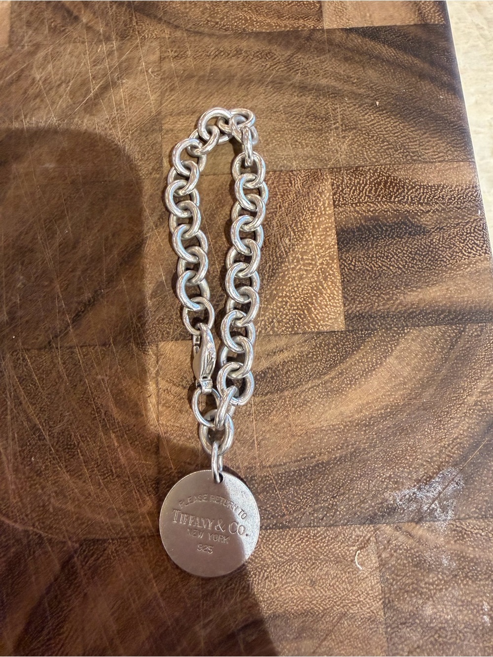 Tiffany & Co. Silver Round Tag Necklace and Bracelet Set - Picture 2 of 7